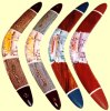Red gum boomerangs