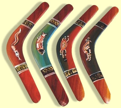 brigalow wood art boomerangs 