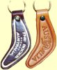 Boomerang key rings - leather