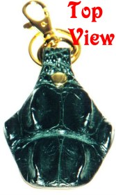 Crocodile hornback crown key rings