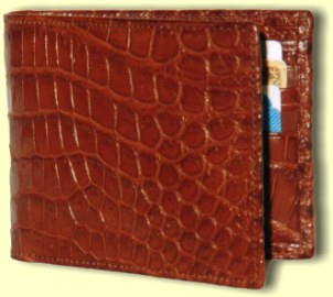 Crocodile leather wallet