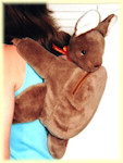 Kangaroo toy backpack