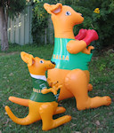 Blow up kangaroo toy