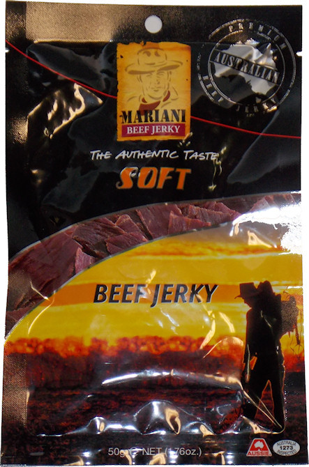 50g / 1.76oz bags of great Australian range fed beef jerky (SOFT)