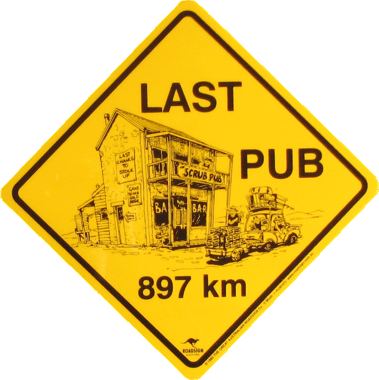 Last pub road signs