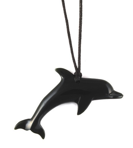 jade pendant, dolphin