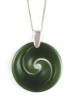 rip curl jade necklace pendant with silver fitting