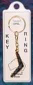 Opal slice key ring