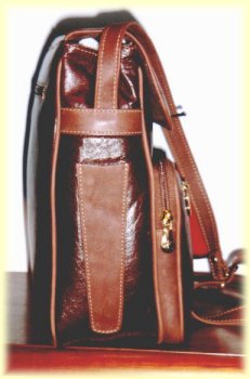 leather shoulder bag side view