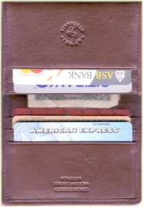 �Kango color ostrich wallet open