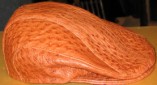 Ostrich leather drivers cap