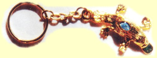 Opal platypus key chain