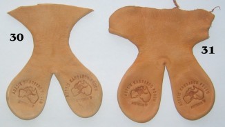 Uniquely shaped kangaroo scrotum pouches