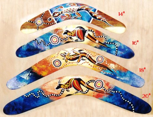 Aboriginal contemporary art boomerangs
