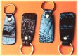 crocodile leather key tags