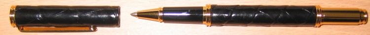 Rollerball pen open