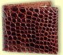 burgundy men's wallet crocodile leather 