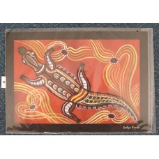 Aboriginal Art Print, Crocodile Dreaming, A3