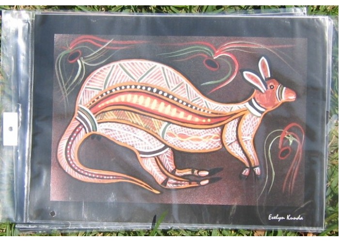 Aboriginal Art Print, Great Kangaroo, A4