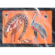 Aboriginal Art Print, Two Brolgas, A3