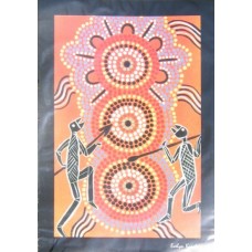 Aboriginal Art Print, Two Sisters, A4