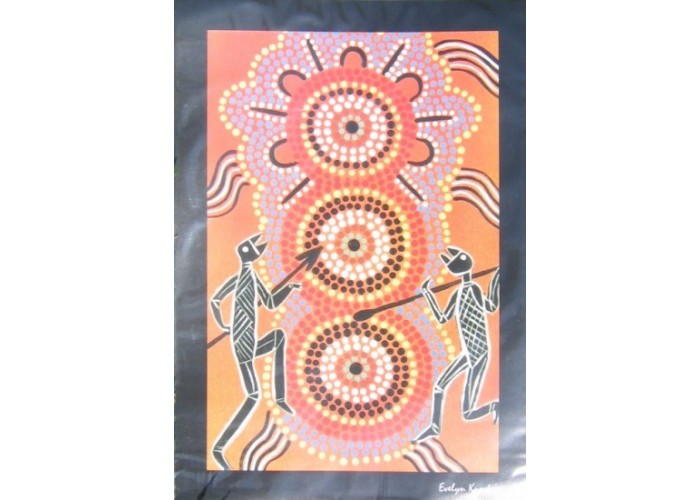 Aboriginal Art Print, Two Sisters, A4