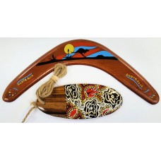 Bullroarer Gift Set #9 - Small Bullroarer and Souvenir Boomerang