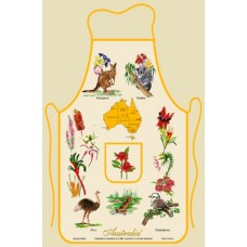 Souvenir Kitchen Apron – Australian Flora & Fauna