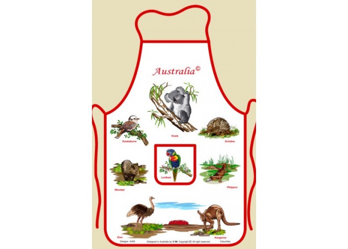 Souvenir Kitchen Apron – Australian Animals