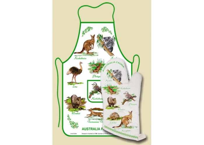Apron & Oven Mitt Set – Australian Fauna