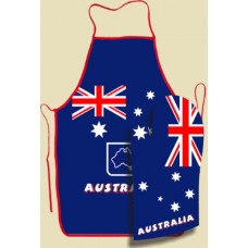 Australian Flag Apron & Oven Mitt Set