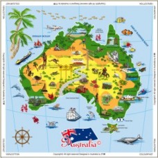 Table Cloth – Map of Australia