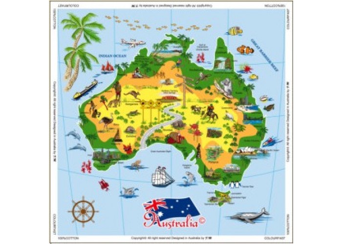 Table Cloth – Map of Australia