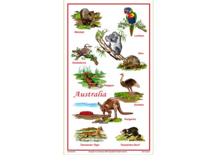 Tea Towel – Animals of Australia