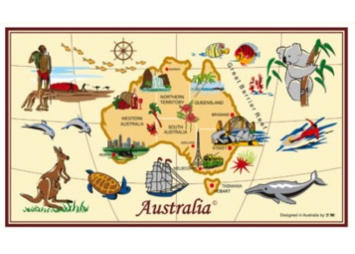 Tea Towel – Map of Australia