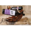 Wine Bottle Holder Aboriginal Hand Burnt Kangaroo Shape