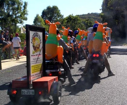 Inflatable Kangaroo Toys on street parade
