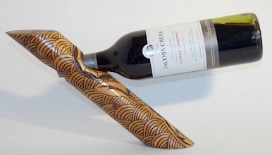 Wine Bottle Holder Australia Made Indigenous Aboriginal Art Boomerang Souvenir