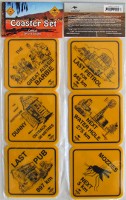 Fun road sign coasters