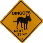 Dingo road sign