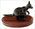 Black jade figurine - Kangaroo