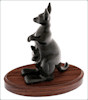 Black jade kangaroo figurine