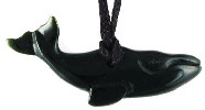 Black Jade Whale Pendant