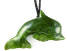 Green jade dolphin pendant