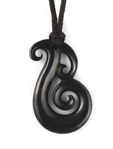 Maori hook jade necklace pendant