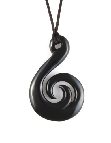 Maori hook jade necklace pendant