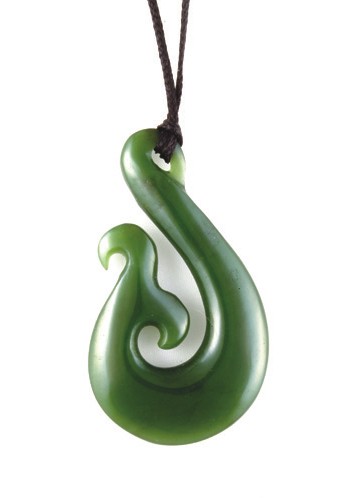 Maori hook jade necklace pendant