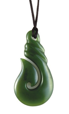 Maori hook jade necklace pendant