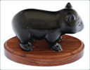 Black jade figurine - Wombat