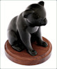 Black jade koala figurine